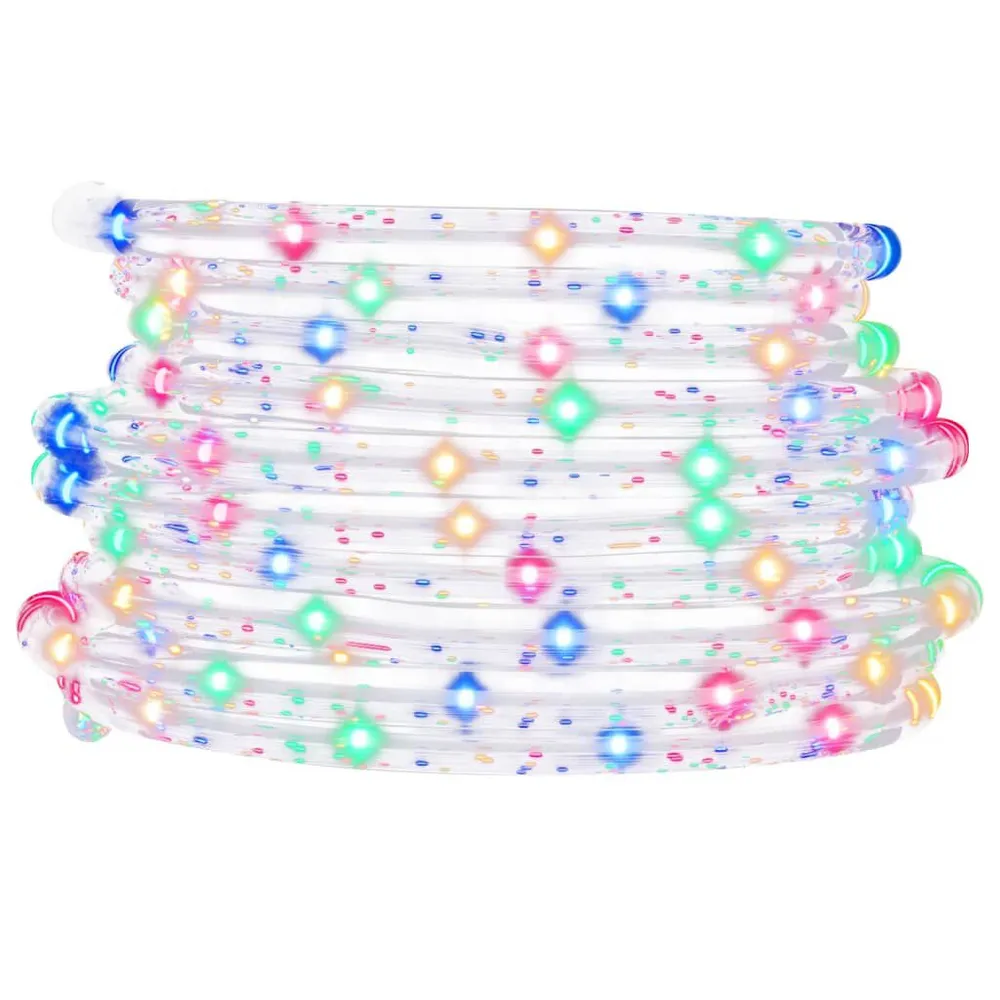 Cordão de iluminação com 240 luzes LED 10 m PVC multicolorido vidaXL