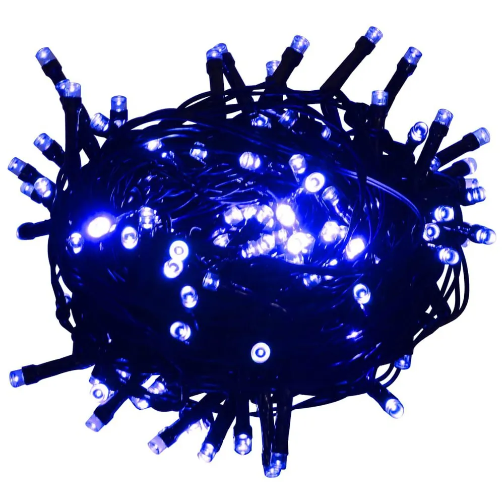 Cordão de luzes com 300 luzes LED 30 m PVC azul vidaXL