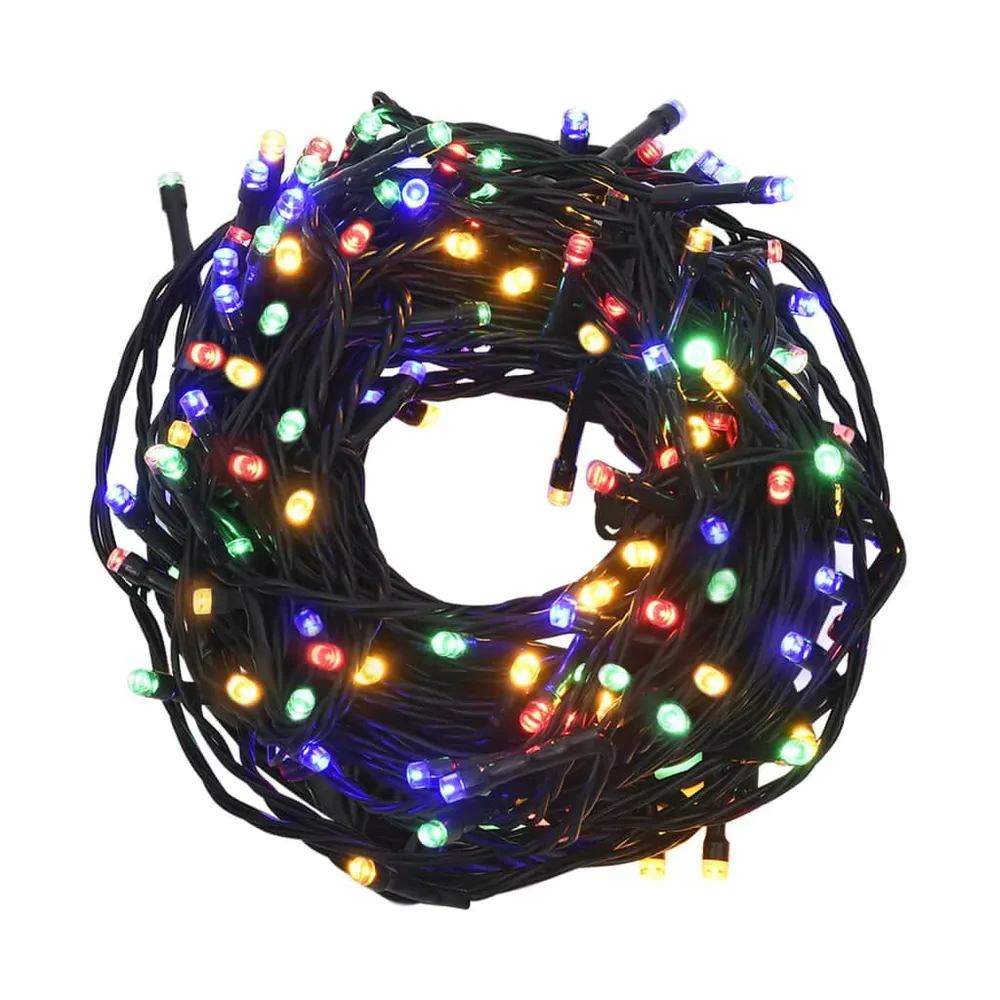 Cordão de luzes com 300 luzes LED 30 m PVC multicolorido vidaXL
