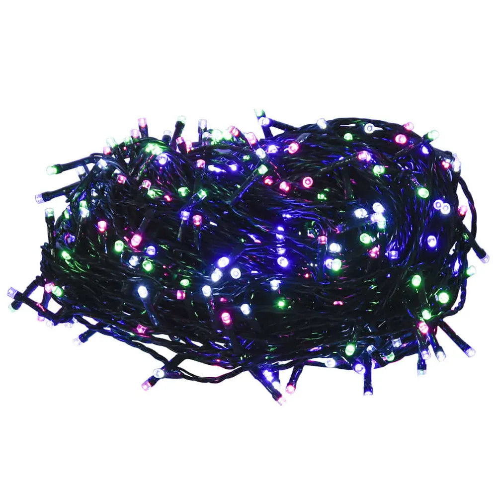Cordão de luzes com 600 luzes LED 60 m PVC pastel multicolorido vidaXL