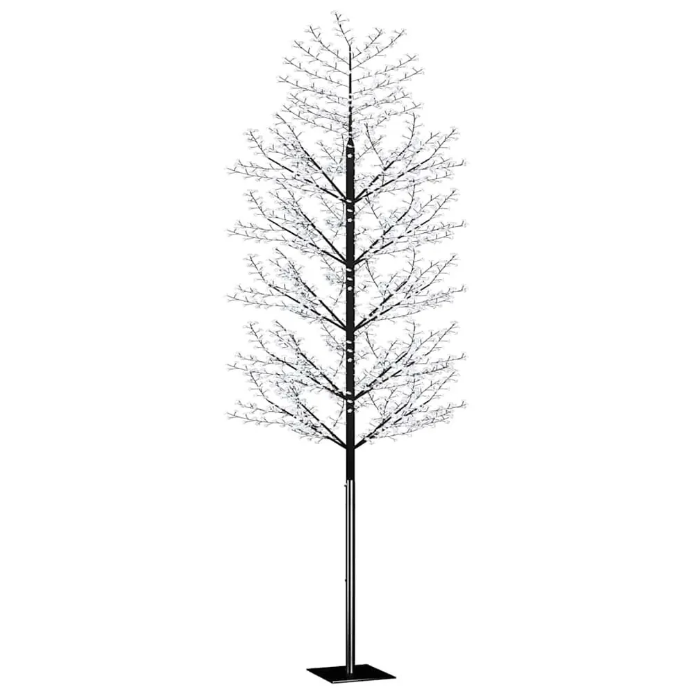 Árvore de Natal 2000 LED flor cerejeira luz branco frio 500 cm vidaXL