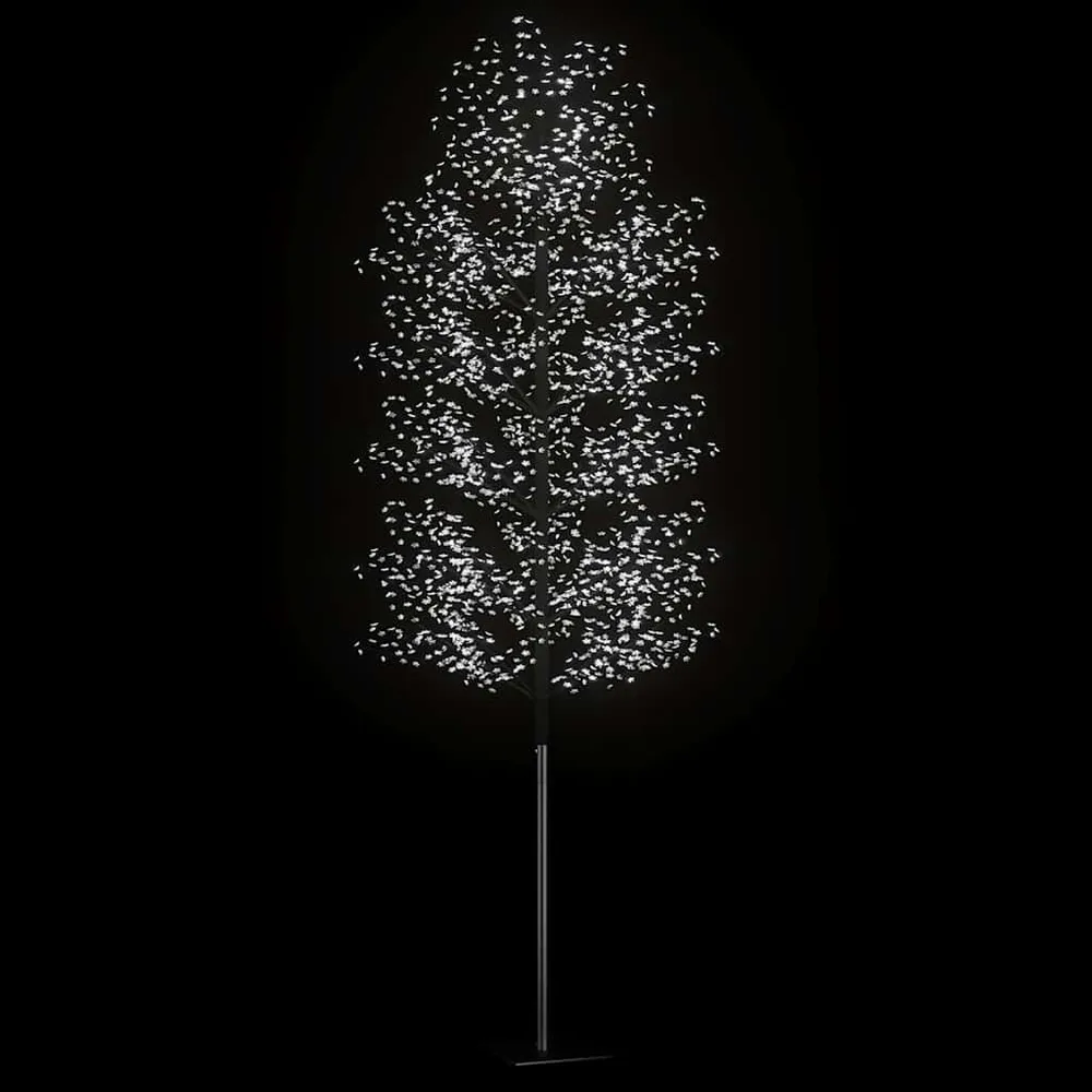 Árvore de Natal 2000 LED flor cerejeira luz branco frio 500 cm vidaXL