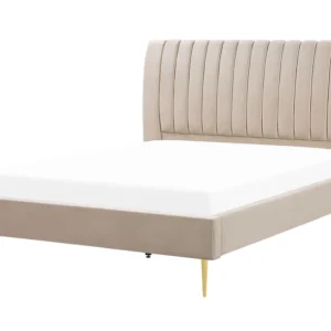 Velvet EU King Size Bed Beige MARVILLE