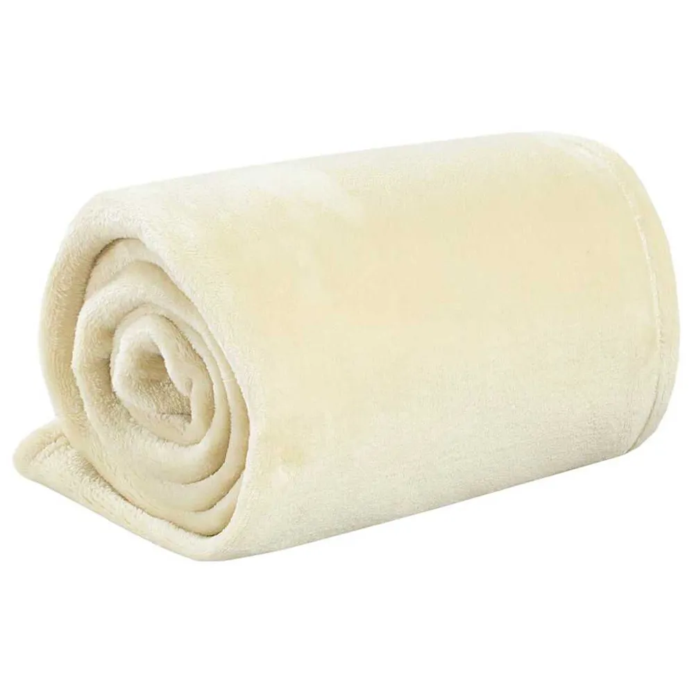 Agasalho de Algodão Manta 130x170 cm poliéster cor creme