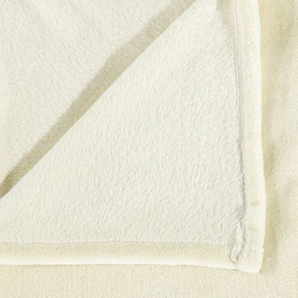 Agasalho de Algodão Manta 130x170 cm poliéster cor creme