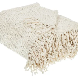 Cobertor de Microfibra Manta VELLA Algodão 150 x 200 cm Branco creme