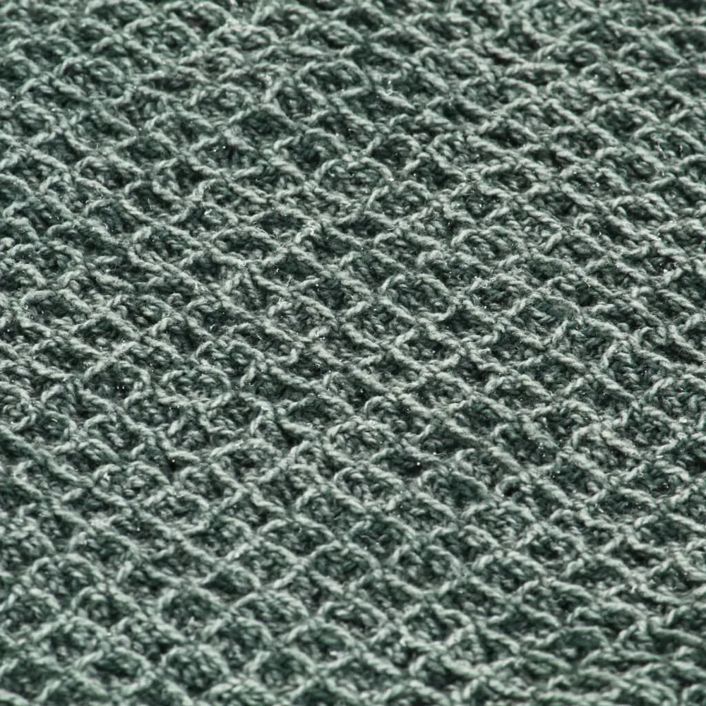 Manta em algodão 125x150 cm verde fosco