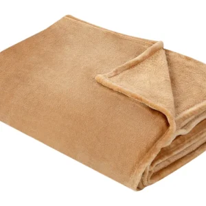 Manta BAYBURT 200 x 220 cm Cor de areia Lavável à Máquina