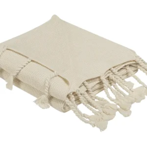 Manta NAZILLI Algodão 125 x 150 cm Creme para Crianças