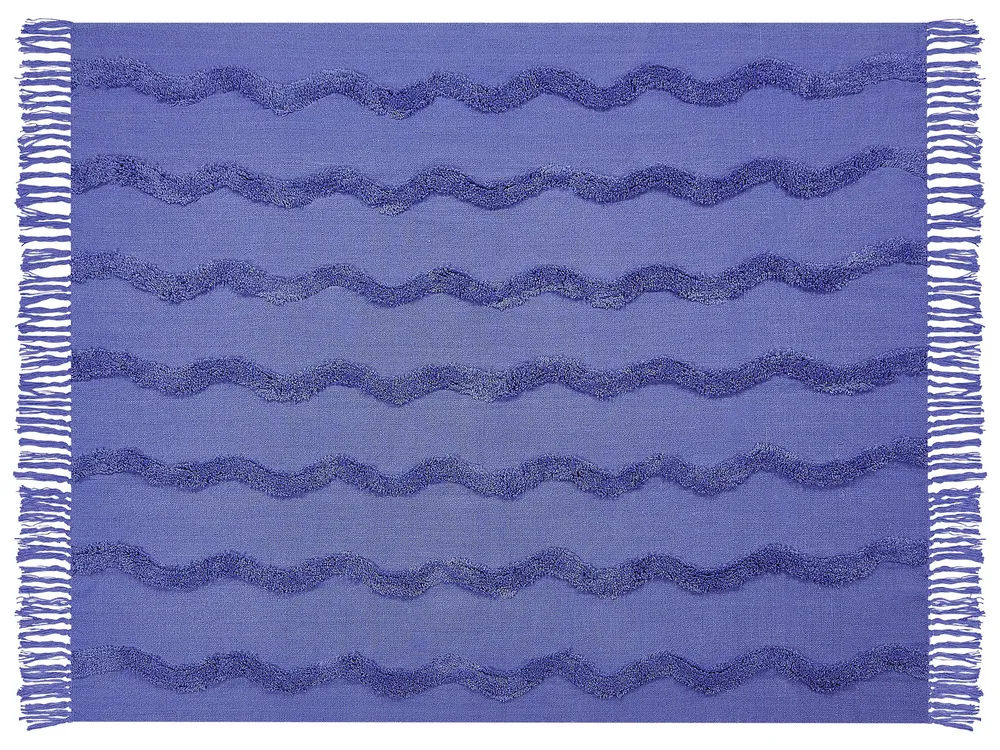 Manta de Sofá Manta KHARI Algodão 125 x 150 cm Violeta