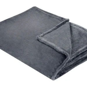 Manta de Tricô Manta BAYBURT 200 x 220 cm Cinzento