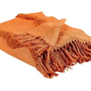 Ultra Macio Felpudo Manta KHARI Algodão 125 x 150 cm Laranja