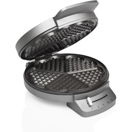 Máquina de Waffles Princess 132380 Sofisticado - Cinzento para Cozinhas Compactas