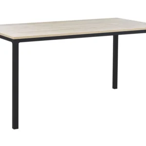 Dining Table 150 x 90 cm Negro Light Wood HOCKLEY