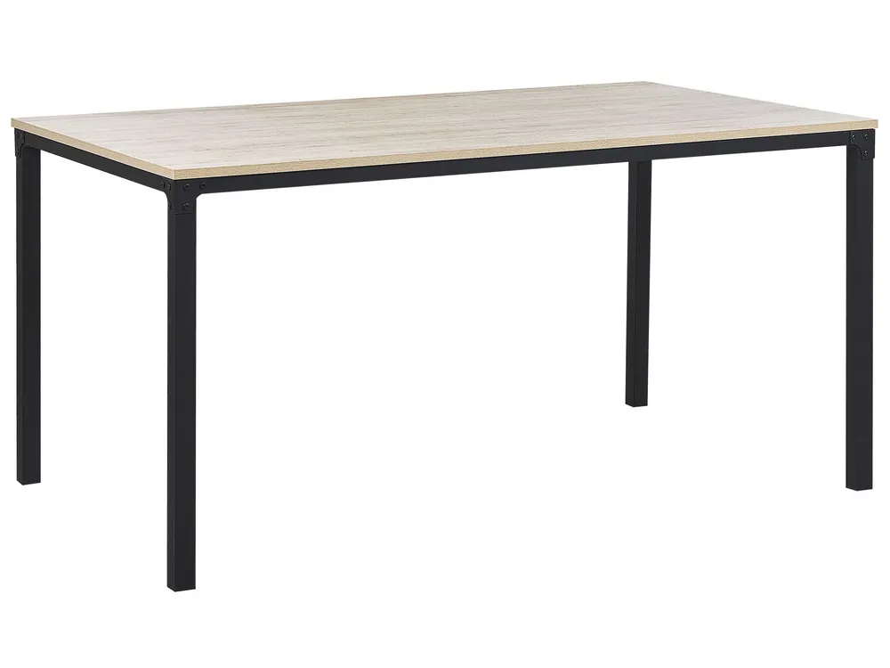 Dining Table 150 x 90 cm Negro Light Wood HOCKLEY