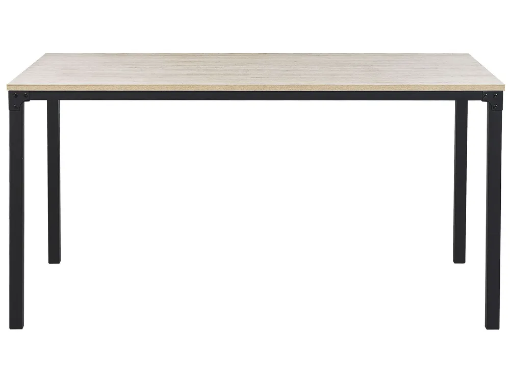 Dining Table 150 x 90 cm Negro Light Wood HOCKLEY