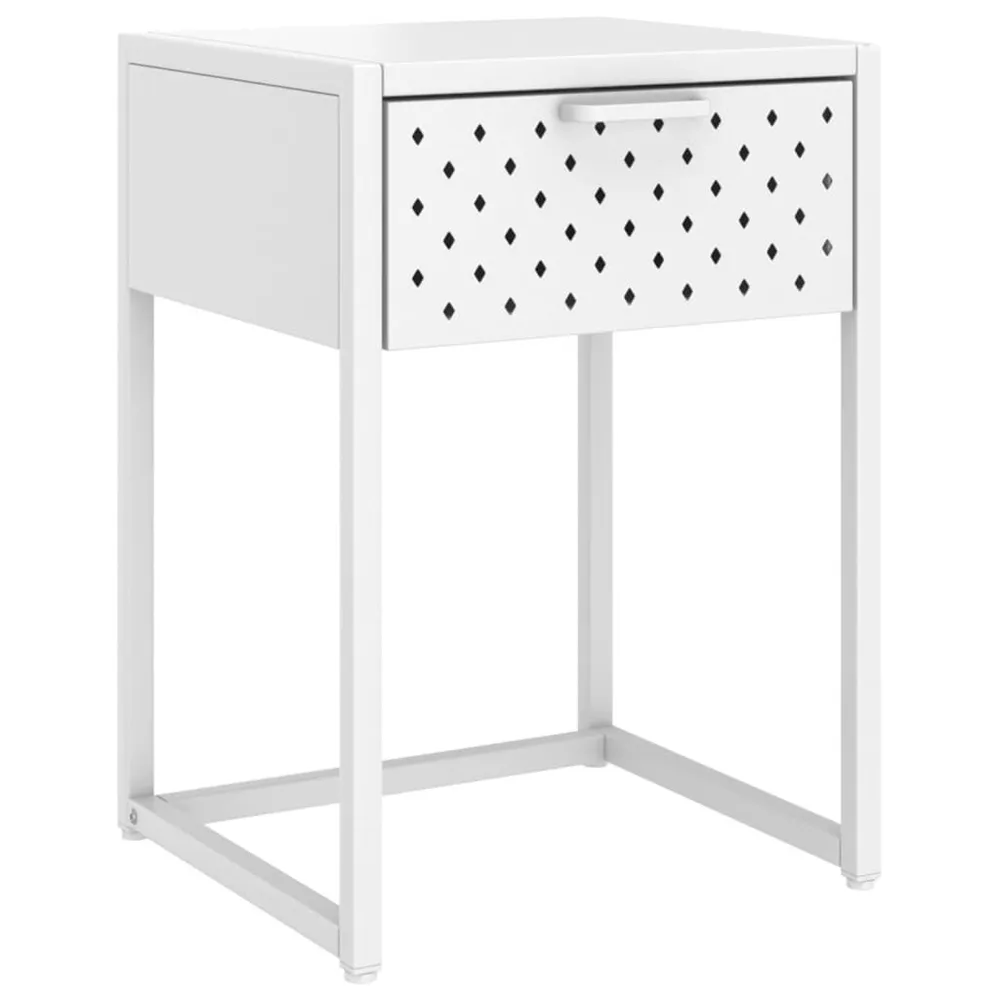Cama Articulada Mesa de cabeceira 38x35x54 cm ço branco