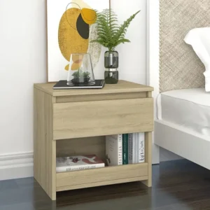 Cama Articulada Mesa de cabeceira 40x30x39 cm contraplacado carvalho sonoma