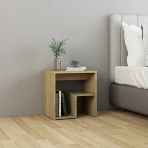 Cama Articulada Mesa de cabeceira 40x30x40 cm contraplacado carvalho sonoma