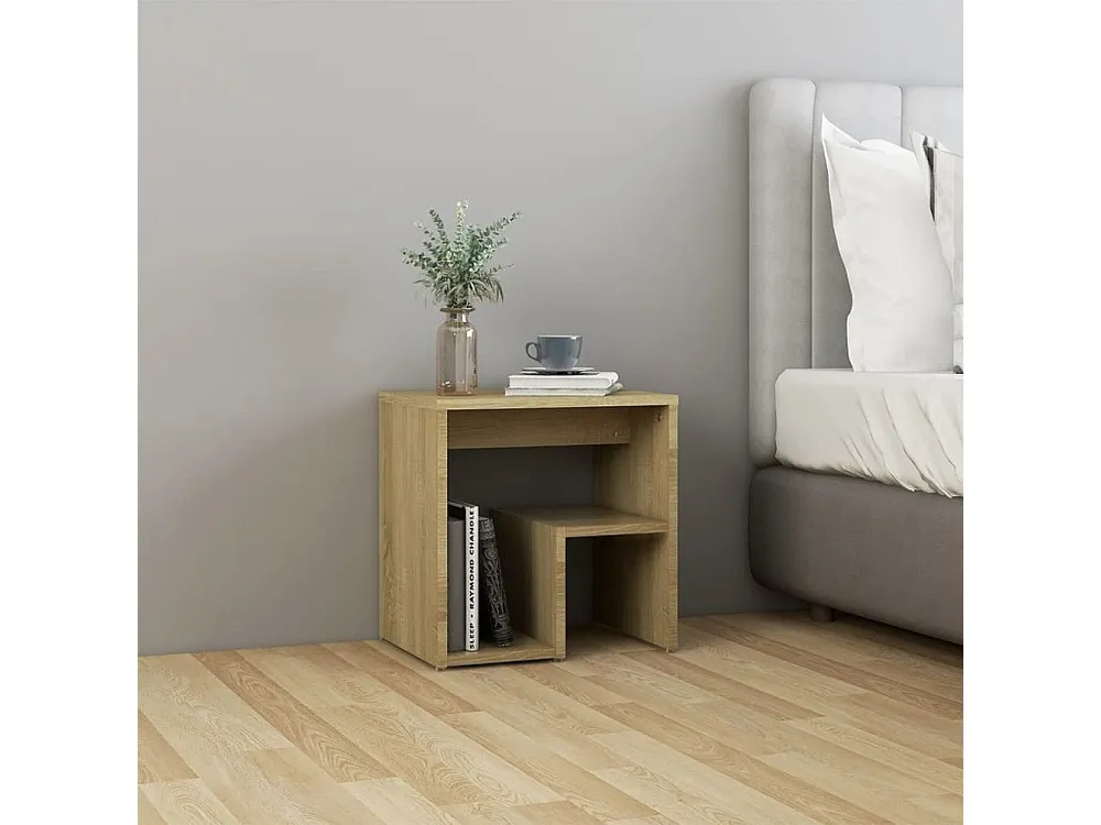 Cama Articulada Mesa de cabeceira 40x30x40 cm contraplacado carvalho sonoma
