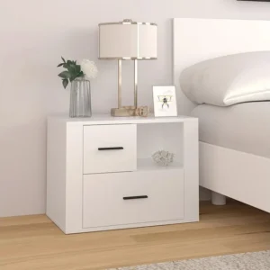 Cama Articulada Mesa de cabeceira 60x36x45 cm derivados de madeira branco