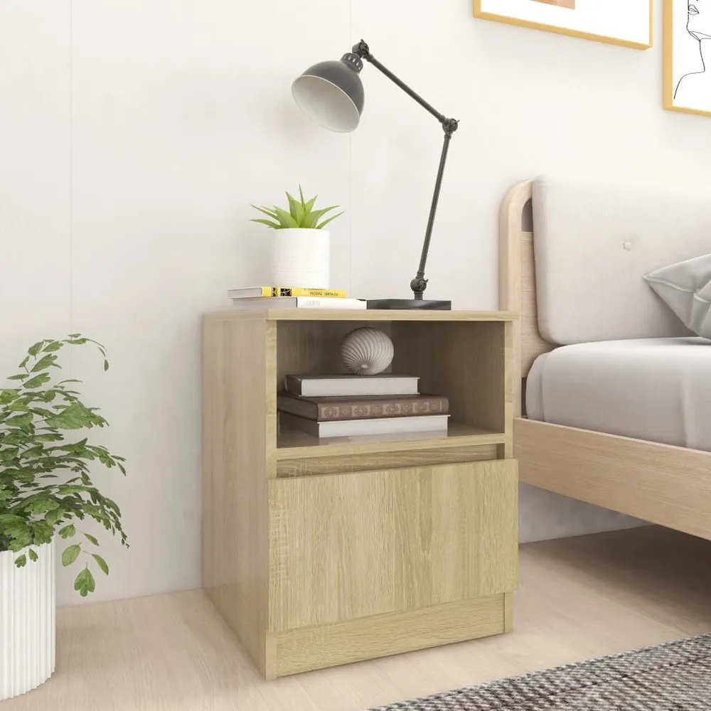 Cama Articulada Mesa de cabeceira derivados de madeira carvalho sonoma