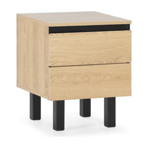 Cama Articulada Mesa de cabeceira Molina 2 gavetas cor carvalho