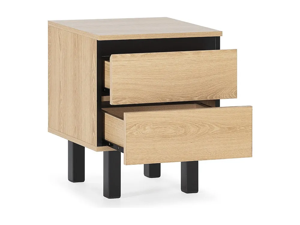 Cama Articulada Mesa de cabeceira Molina 2 gavetas cor carvalho