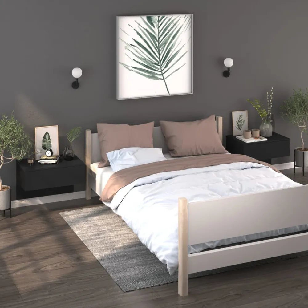 Cama Articulada Mesa de cabeceira montagem na parede preto
