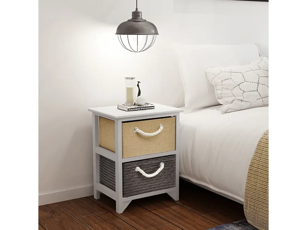 Cama Articulada Mesa de cabeceira, 2 peças, madeira