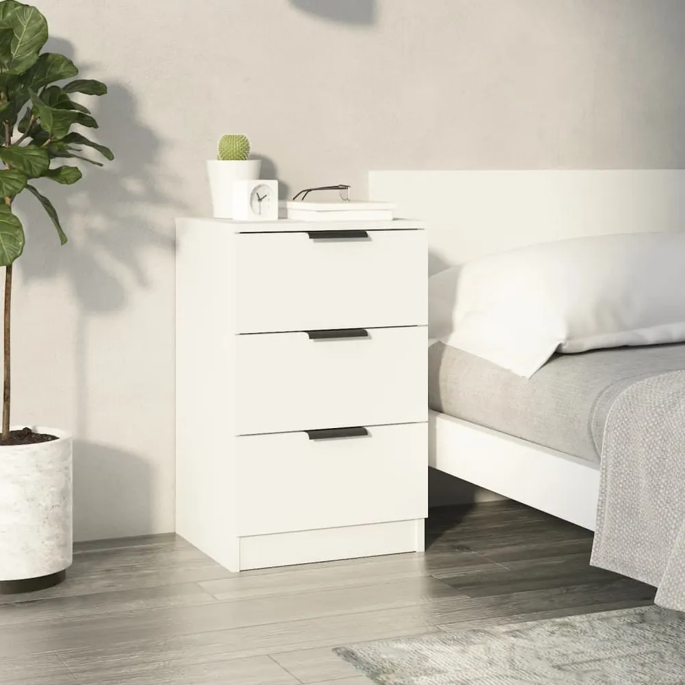 Cama com Cabeceira Mesa de cabeceira 40x36x65 cm branco