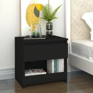Cama Baú Mesa de cabeceira 40x30x39 cm contraplacado preto