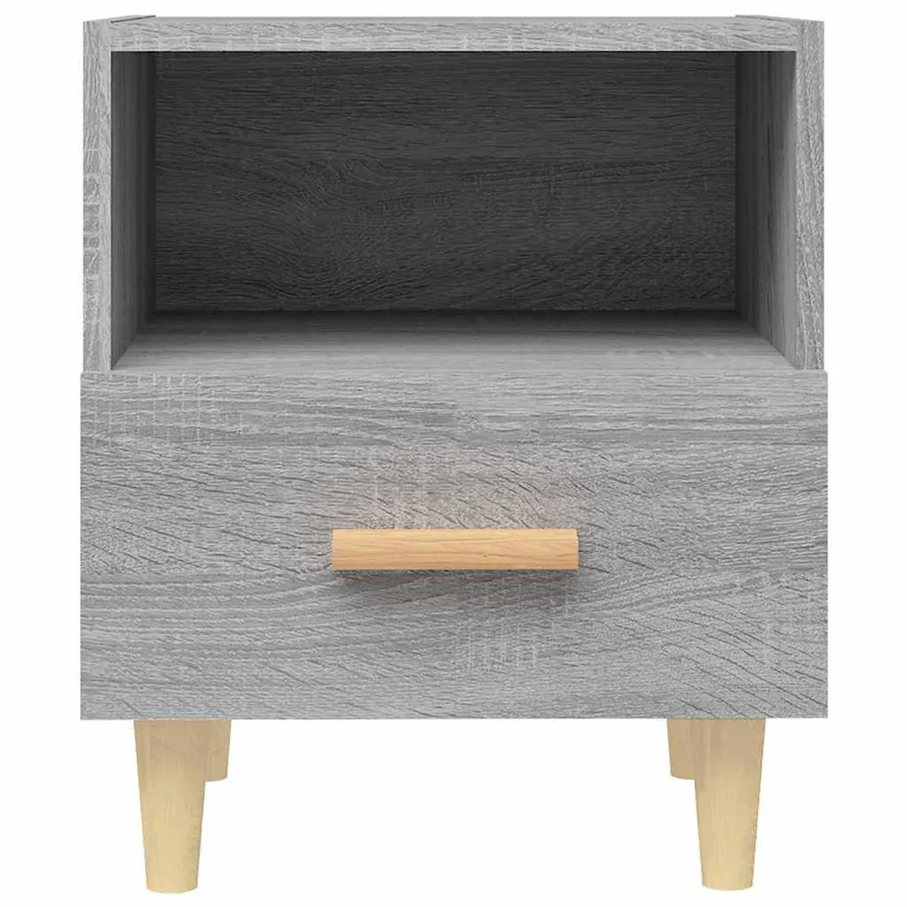 Cama Baú Mesas de cabeceira 2 pcs 40x35x47 cm sonoma cinzento
