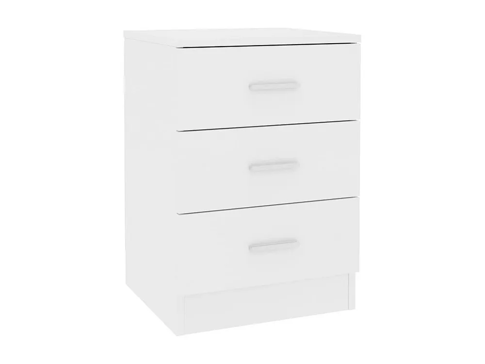 Cama Baú Mesas de cabeceira 2 peças 38x35x56 cm contraplacado branco