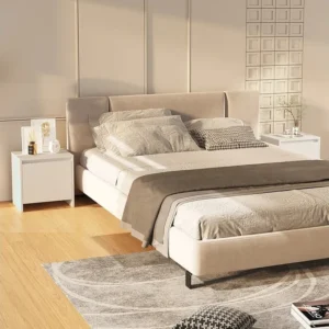 Cama Baú Mesas de cabeceira 2 peças 45x34x44,5 cm aglomerado branco