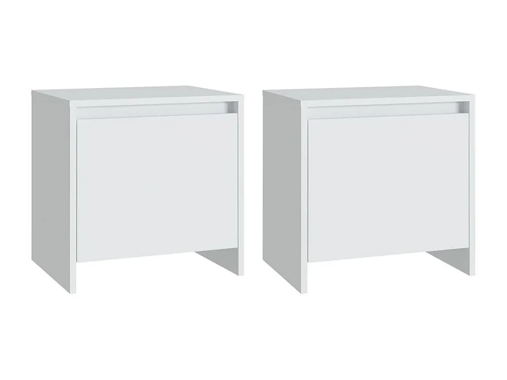 Cama Baú Mesas de cabeceira 2 peças 45x34x44,5 cm aglomerado branco