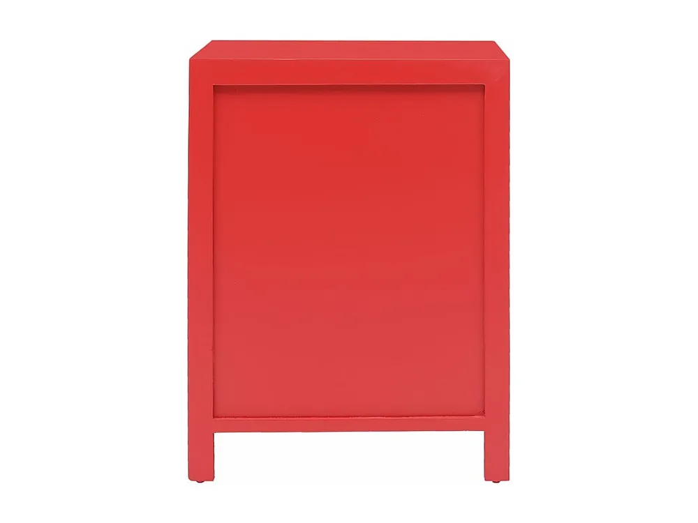 Cômoda Organizadora Mesa de cabeceira 38x28x52 cm madeira de paulownia vermelho
