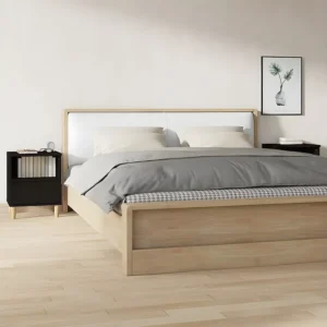 Cômoda Organizadora Mesas de cabeceira 2 peças 40x35x50 cm preto