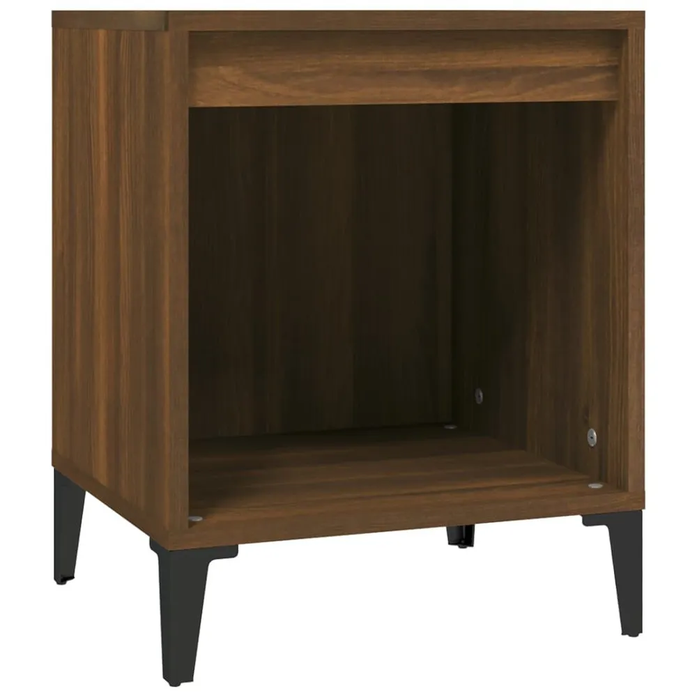 Conjunto Completo para Quarto Mesa de cabeceira 40x35x50 cm cor carvalho castanho