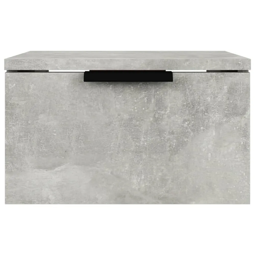 Conjunto Completo para Quarto Mesa cabeceira montagem na parede 34x30x20 cm cinzento cimento