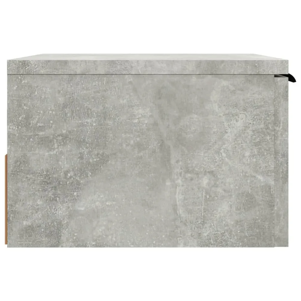 Conjunto Completo para Quarto Mesa cabeceira montagem na parede 34x30x20 cm cinzento cimento