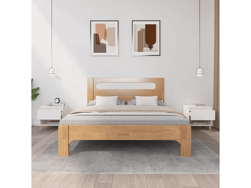 Conjunto Completo para Quarto Mesas de cabeceira 2 peças 50x46x50cm derivados de madeira branco