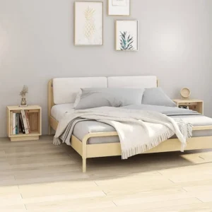 Conjunto Completo para Quarto Mesas de cabeceira 2 peças 40x30x40 cm madeira de pinho maciç