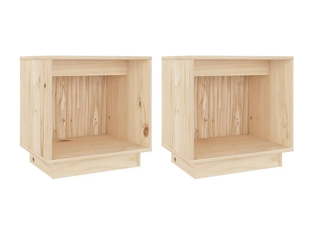 Conjunto Completo para Quarto Mesas de cabeceira 2 peças 40x30x40 cm madeira de pinho maciç