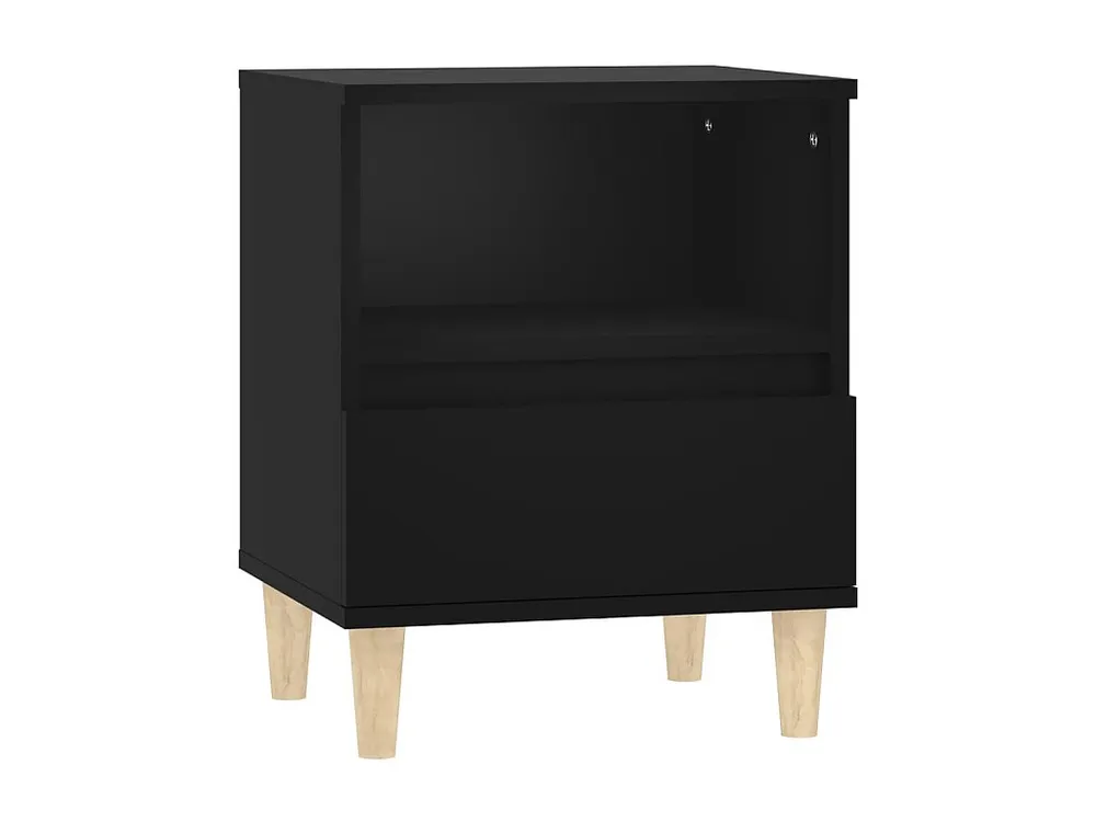 Design de Luxo Mesa de cabeceira 40x35x50 cm preto