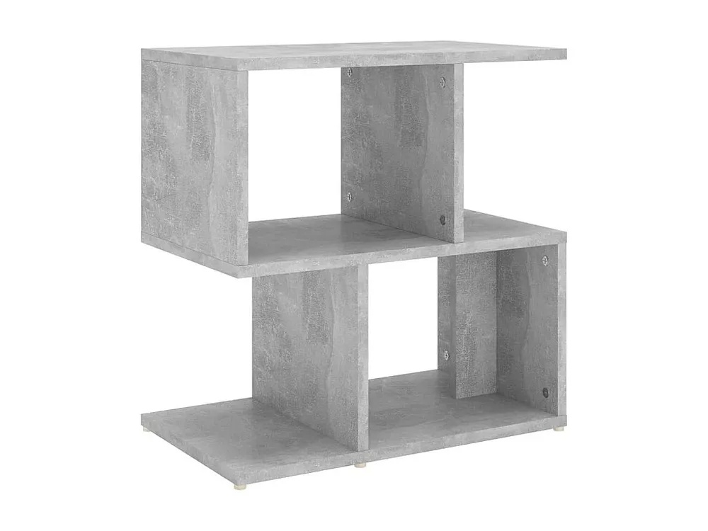 Design de Luxo Mesa de cabeceira 50x30x51,5 cm contraplacado cinzento cimento