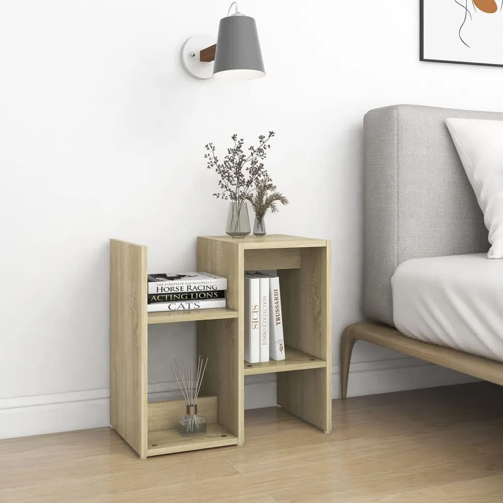 Design de Luxo Mesa de cabeceira derivados de madeira carvalho sonoma