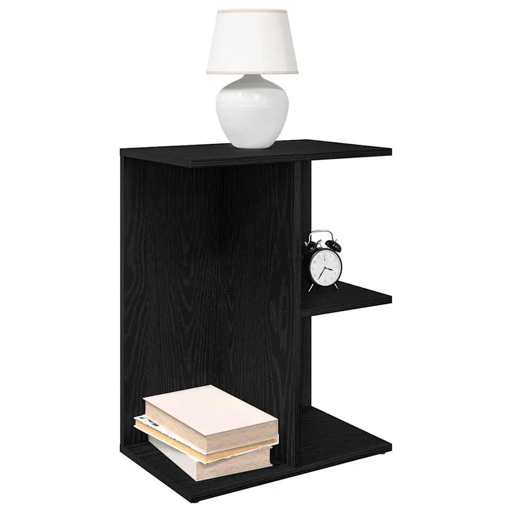 Design de Luxo Mesas cabeceira 2pcs 46,5x29x61cm deriv. madeira carvalho preto