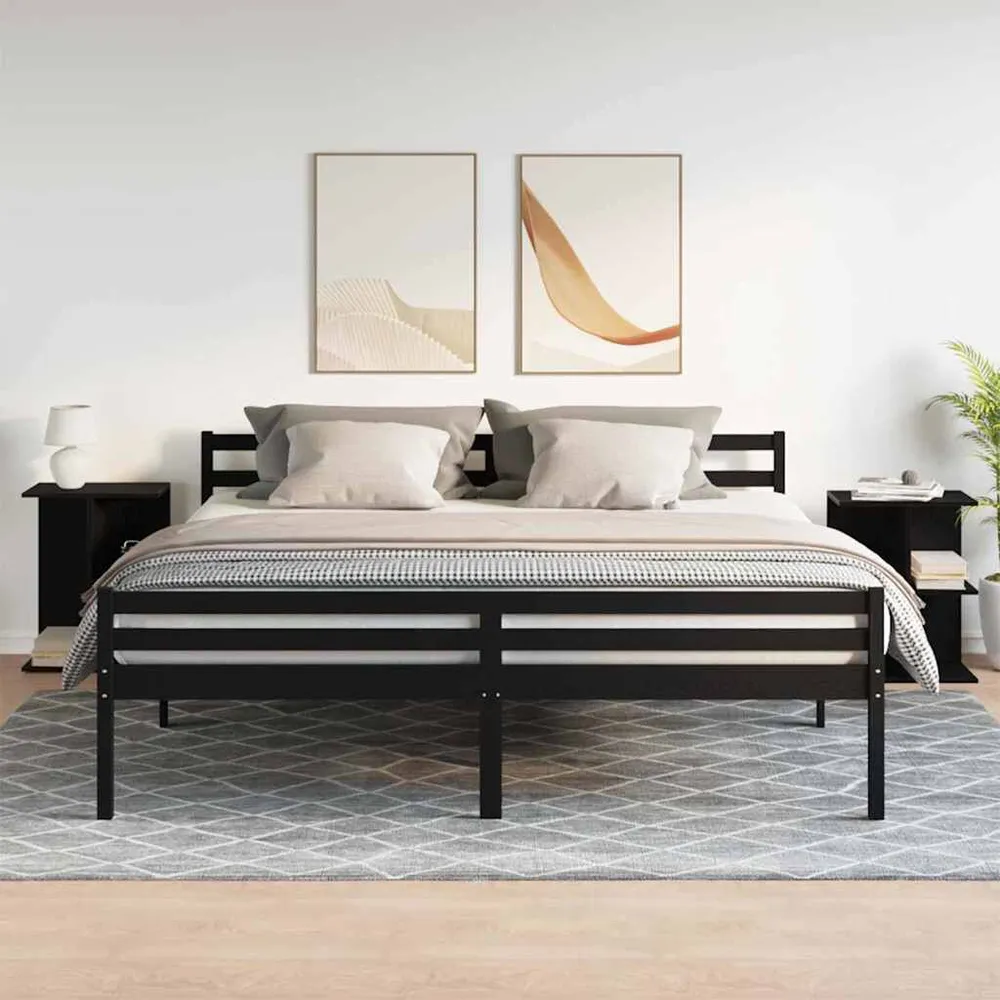 Design de Luxo Mesas cabeceira 2pcs 46,5x29x61cm deriv. madeira carvalho preto