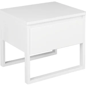 Ergonômico Mesa de cabeceira de madeira pinho branca GIULIA